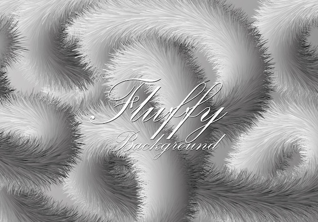 Vector black and white fluffy background. vector fluffy background design.