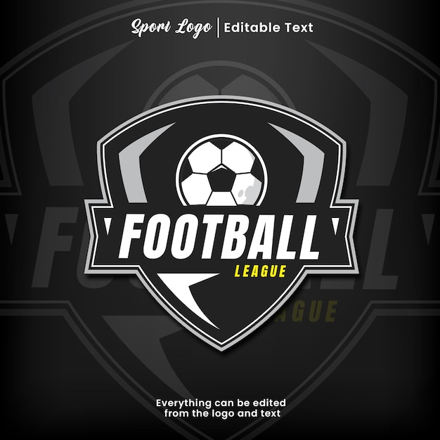 Black and white football club emblem