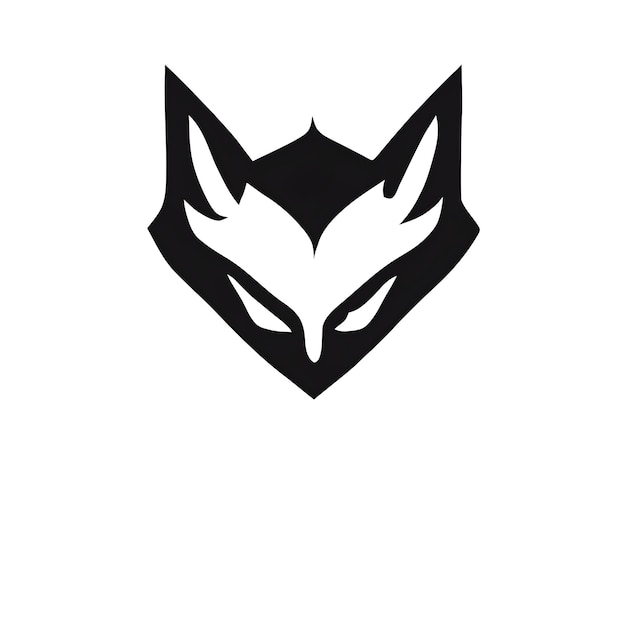 Black and White Fox Head