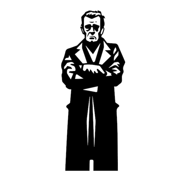 A black and white of a frankenstein's monster vector