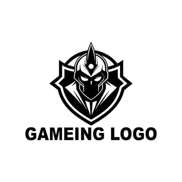 black and white gameing logo