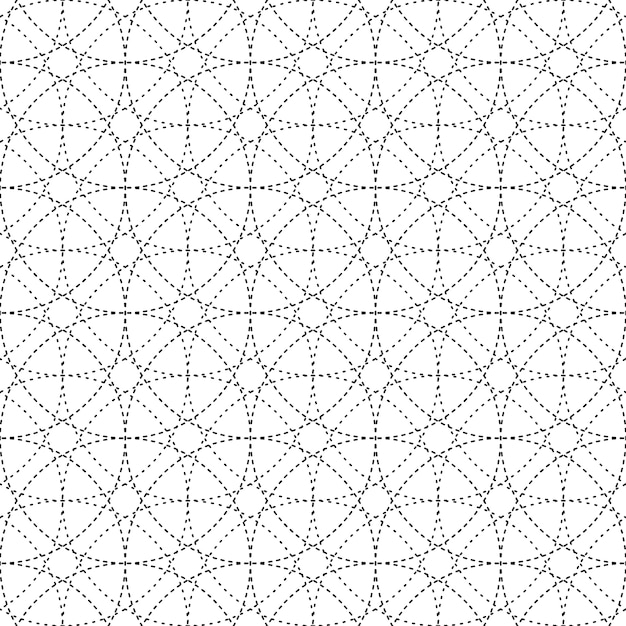 Modello senza cuciture del cerchio geometrico in bianco e nero