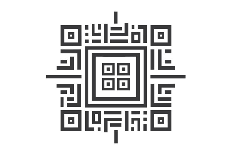 Vector a black and white geometric design with a square in the middle