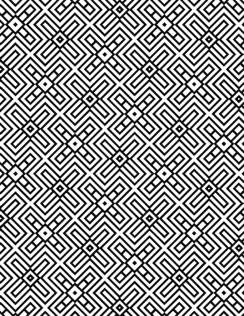 黒と白の幾何学的なパターン アートデコ