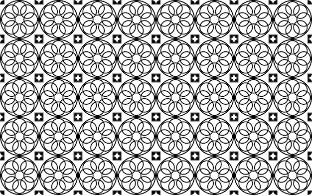 Black and white geometric seamless pattern background