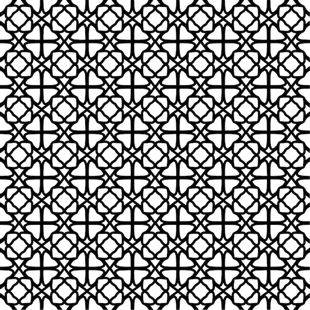 Vector black and white geometric swamless pattern