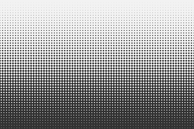 Black and white gradient halftone background. comics style vector seamless pattern.