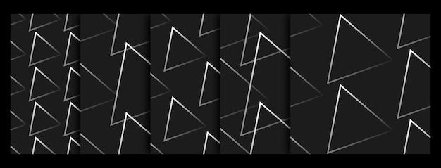 Black white gradient seamless pattern set 17