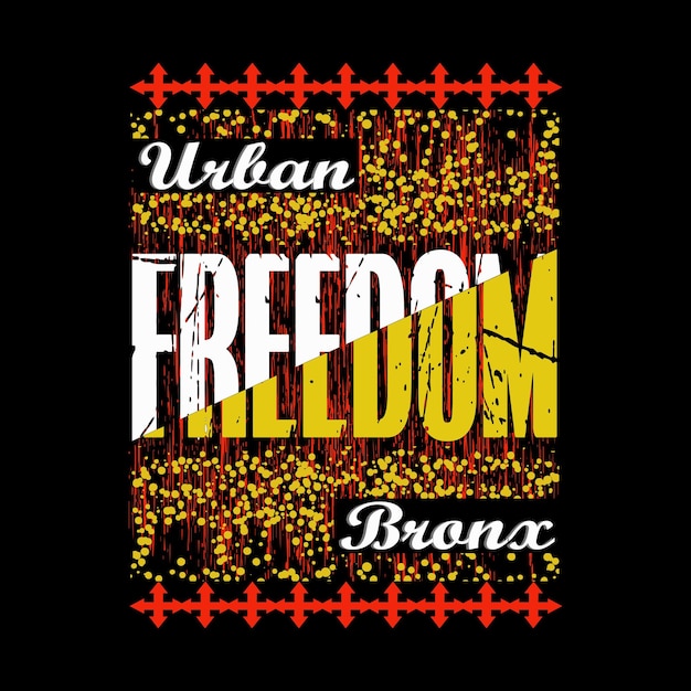 Vector a black and white graphic with the word urban freedom in the middle