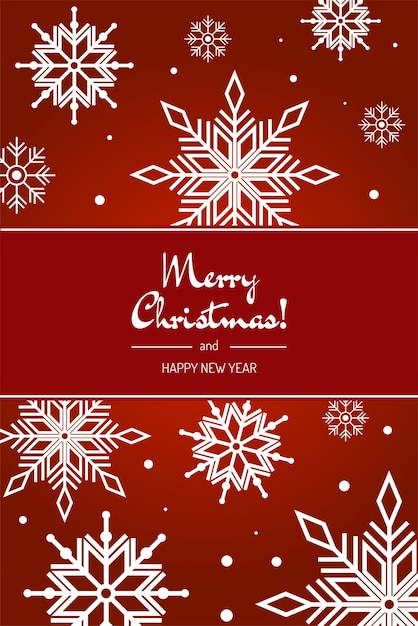 Black and white greeting card merry christmas and happy new year