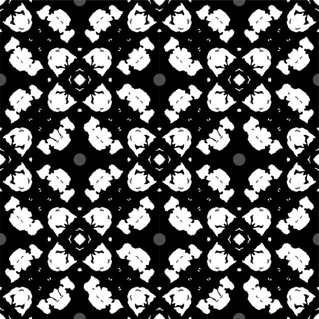 Black white and grey pattern Three colors seamless batik style ready to print