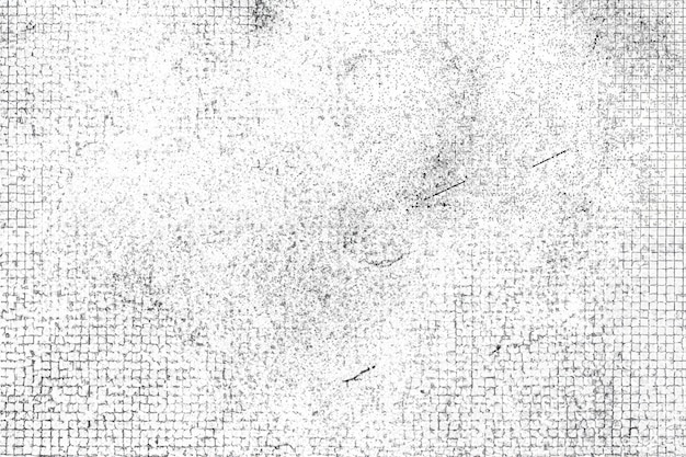 Vector black and white grunge distress overlay texture abstract surface dust and rough dirty wal