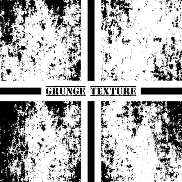 Black and white grunge texture Grunge textures set Dust overlay