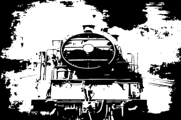 black and white grungy texture of train