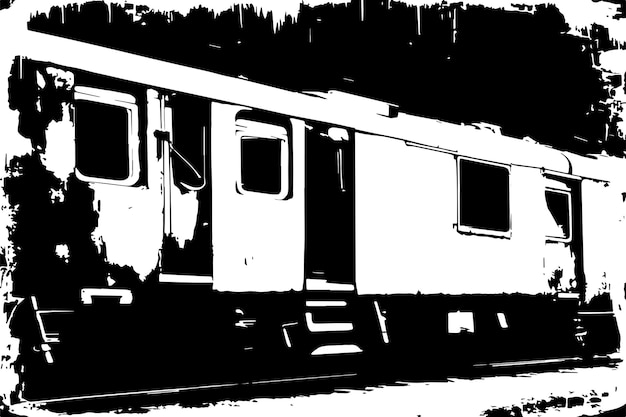 black and white grungy texture of train