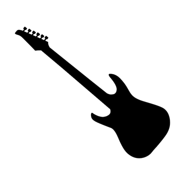 Premium Vector | Black white guitar vector design