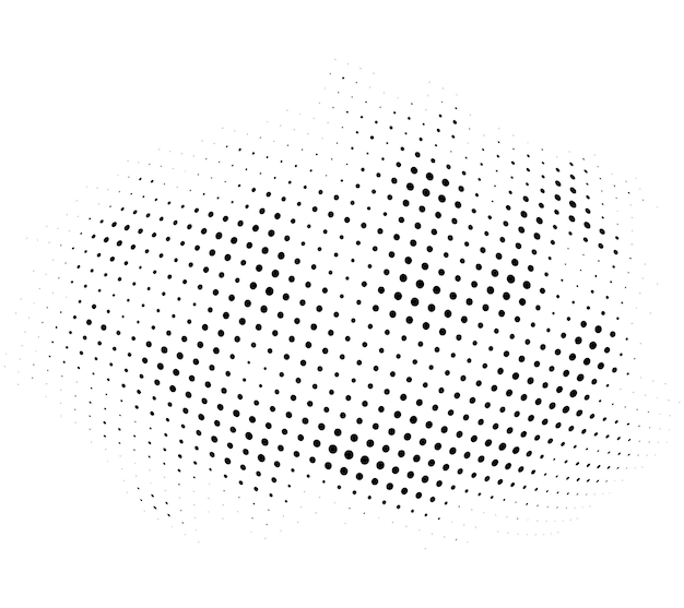 Vector black and white halftone dots halftone effect vector pattern circle dots isolated on the white bac