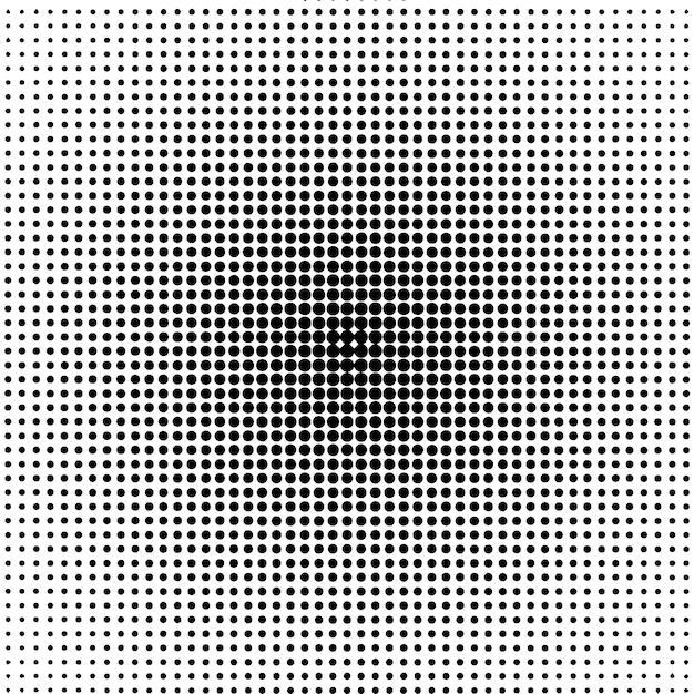 Vector black and white halftone pattern background