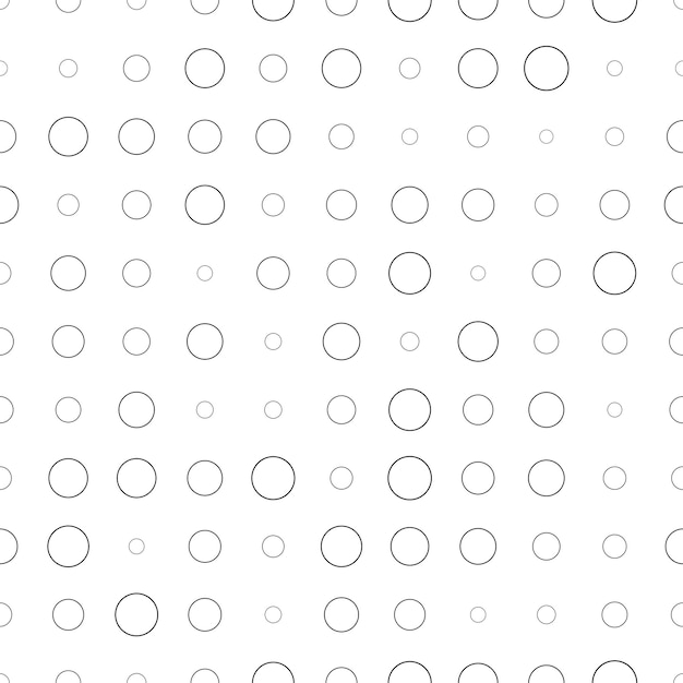 Black and white halftone seamless pattern with circles. dotted texture. polka dot on white