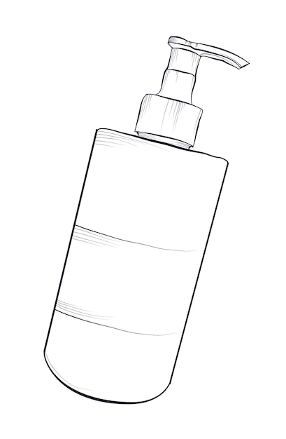 디푸저 터 를 가진 항아리 의 흑백 수화 그림