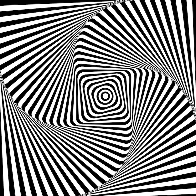 Black and white hypnotic background