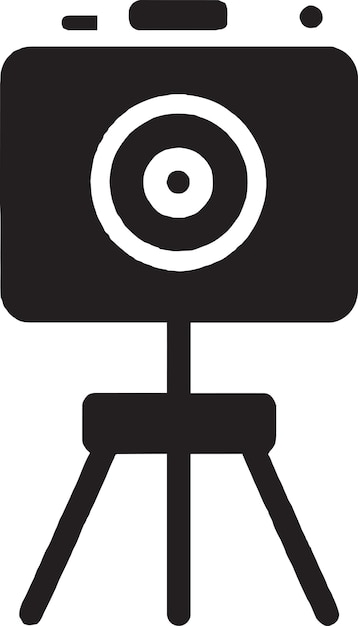 A black and white icon of a projector.