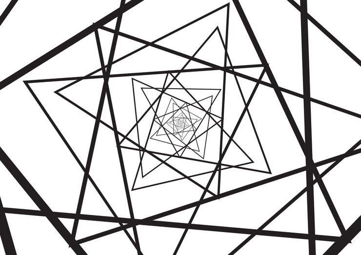 Vector black and white illusion design background
