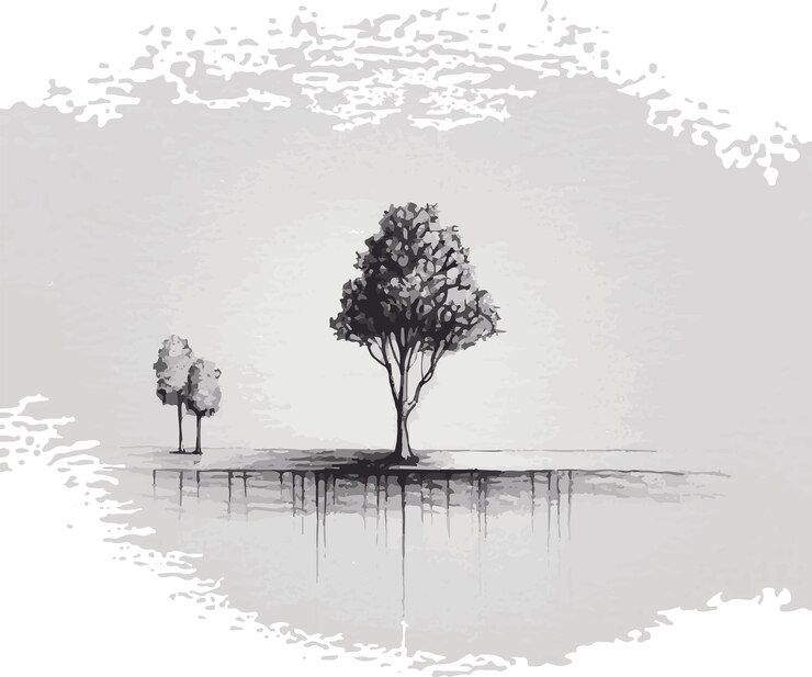 Vector black and white illustration for farm eps file