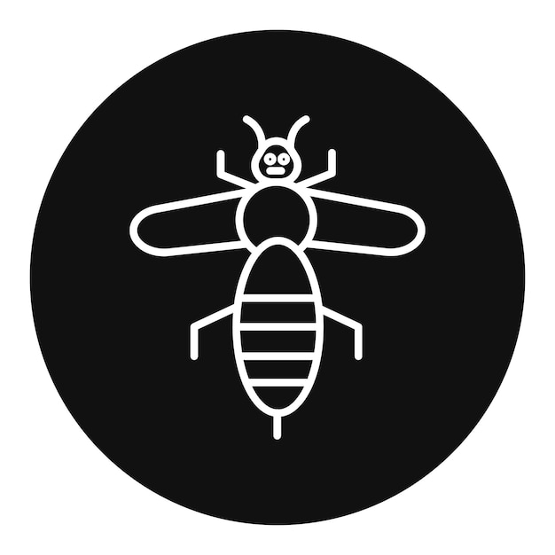 a black and white image of a bee with a black background