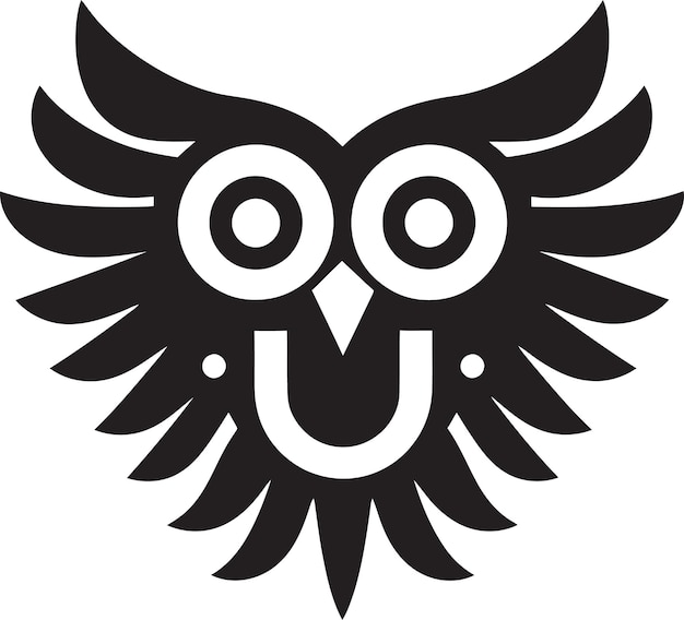 鳥の黒と白のイメージでその上に目がある