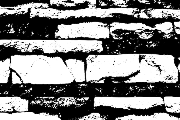 A black and white image of a brick wall that has the word brick on it.