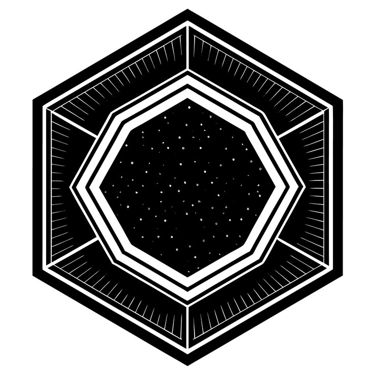 Vector a black and white image of a diamond shaped object