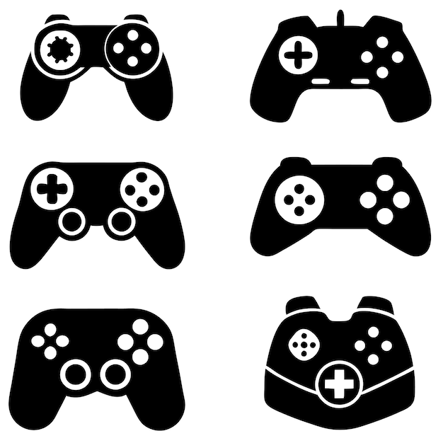 黒と白のゲームコントローラーに 3 番号が付いています