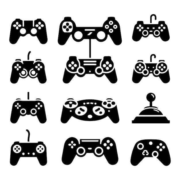黒と白のゲームコントローラーに 3 番号が付いています