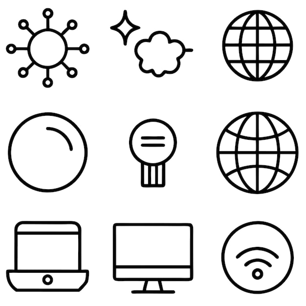 Vector a black and white image of a globe with the word world on it
