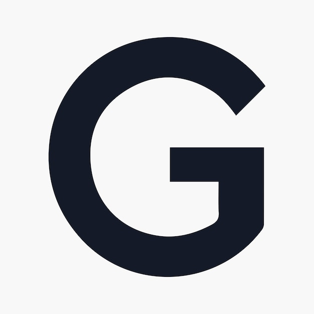 글자 g의 흑백 이미지