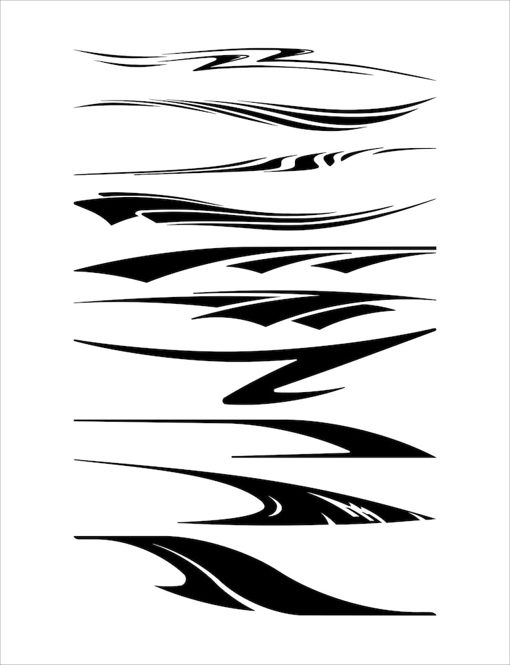 Vector ブラッシュというラインの黒と白の画像