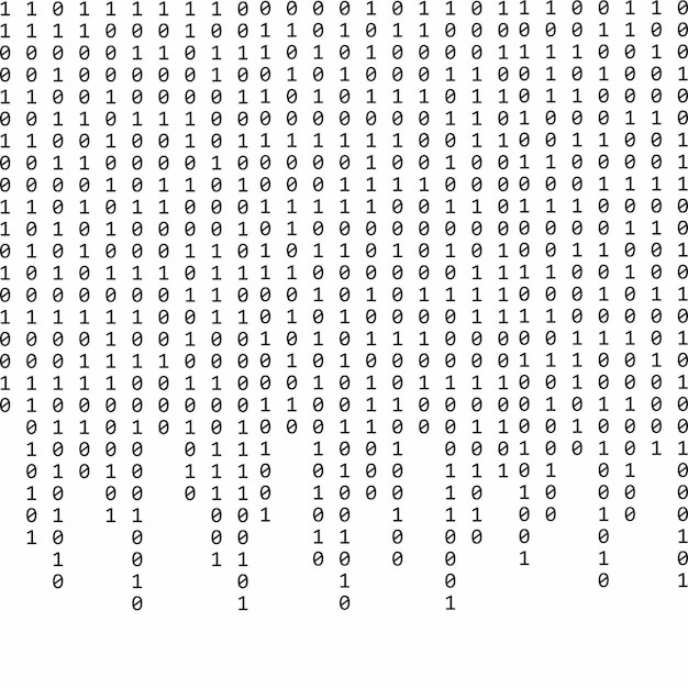 Vector a black and white image of a number line of numbers and matrix