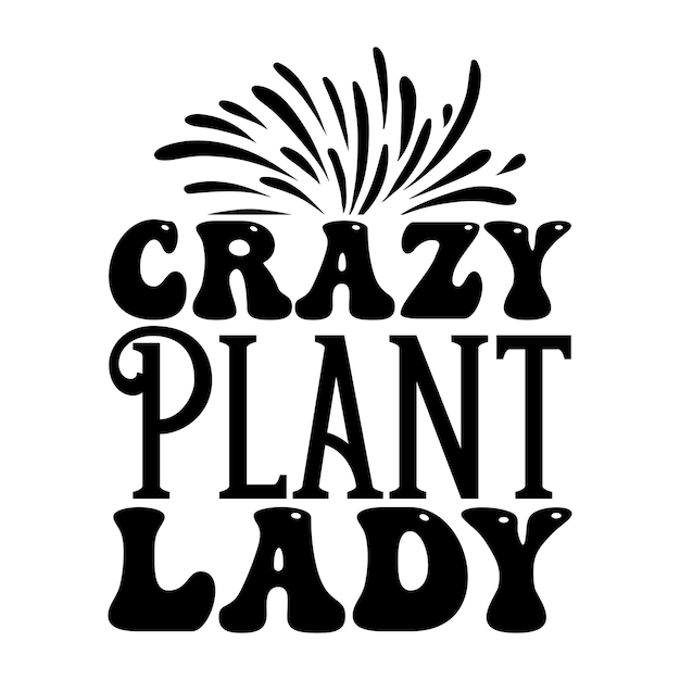 A black and white image of a plant lady.