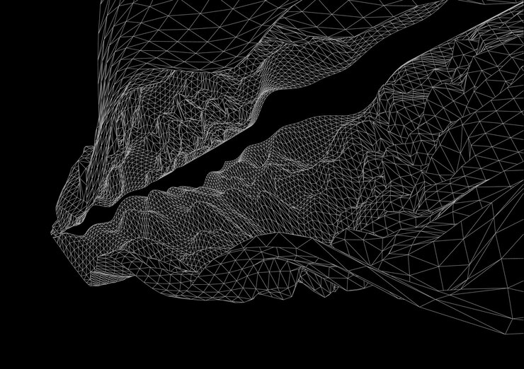 Vector a black and white image of a spiraling wire