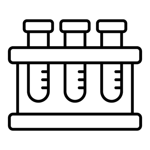 a black and white image of a test tube with the word test written on it