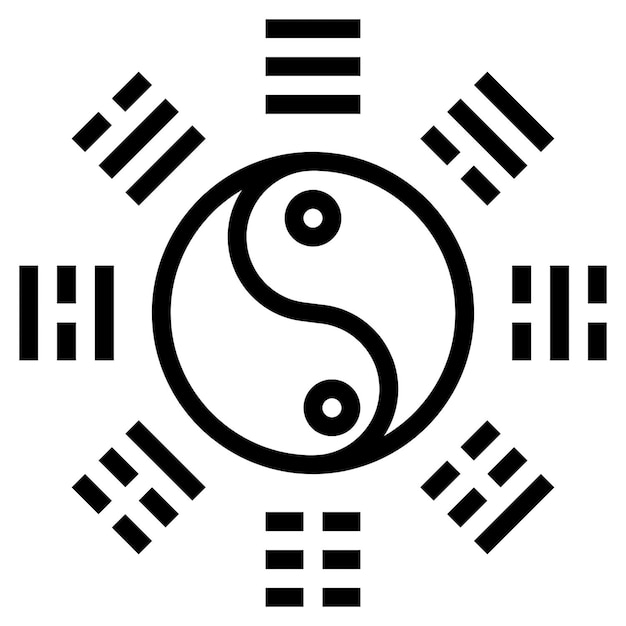 Vector a black and white image of a yin yin symbol