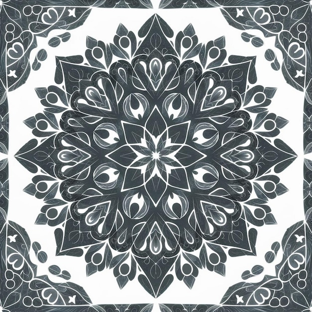 Vector black and white islamic ornament vector