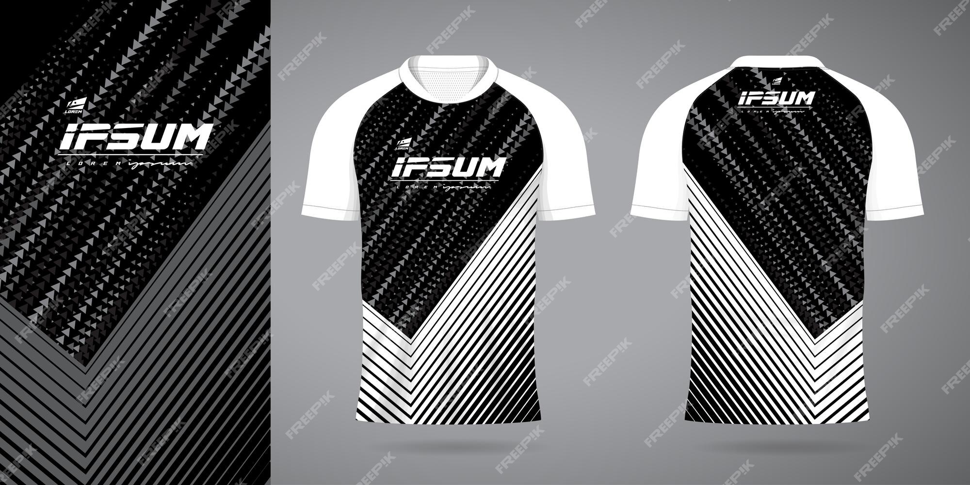 Premium Vector  Black white shirt sport jersey design