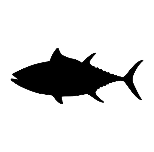 Vector black and white of largemouth bass fish