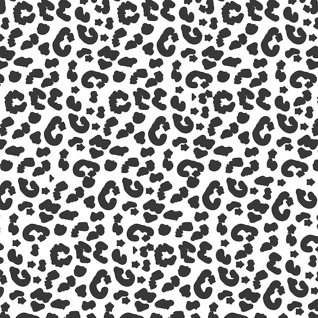 black and white leopard background Stock Vector illustration