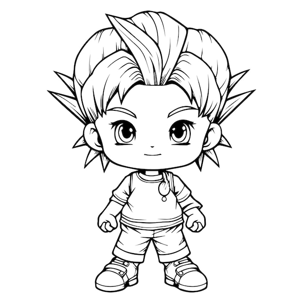 Premium Vector  Coloring page of a cartoon character with the title dragon  ball z.