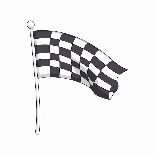 черно-белый рисунок клетчатого гоночного флага
