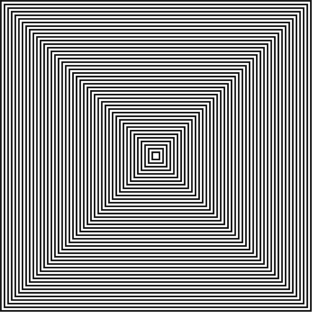 Черно-белые линии аннотация квадрат оптическое искусство