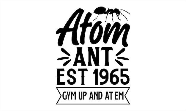 A black and white logo for atom ant